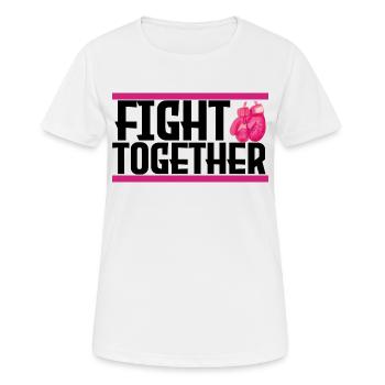 fight together. fight together, cancer. - Women's Breathable T-Shirt - white - Front - AI Model Female 172 dark (172cm)