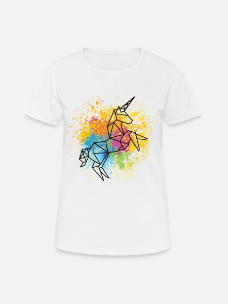 Unicorn graphic - Women's Breathable T-Shirt - white