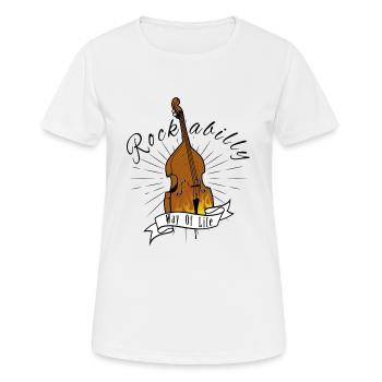 Rockabilly - Mode de vie - T-shirt respirant Femme - blanc - Devant - AI Model Female 172 dark (172cm)
