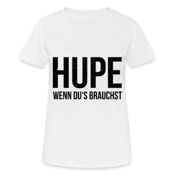 Lustige Witzige Versaute Sprüche Hupe - Frauen T-Shirt atmungsaktiv - Weiß - Vorne - AI Model Female 172 dark (172cm)