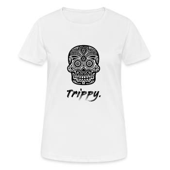 Trippy. #Black - T-shirt respirant Femme - blanc - Devant - AI Model Female 172 dark (172cm)