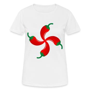 espelette croix basque - Women's Breathable T-Shirt - white - Front - AI Model Female 172 dark (172cm)