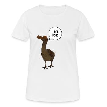 Dronte Dodo Doudo Dudu ausgestorben Vogel - Frauen T-Shirt atmungsaktiv - Weiß - Vorne - AI Model Female 172 dark (172cm)