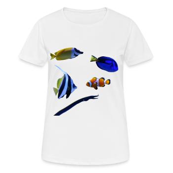 Marine fish - Women's Breathable T-Shirt - white - Front - AI Model Female 172 dark (172cm)