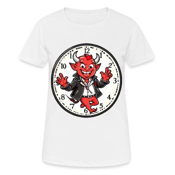 Roter Teufel - Frauen T-Shirt atmungsaktiv - Weiß - Vorne - AI Model Female 172 dark (172cm)