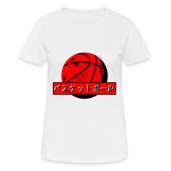 Basketball japonais écriture japonaise - T-shirt respirant Femme - blanc - Devant - AI Model Female 172 dark (172cm)