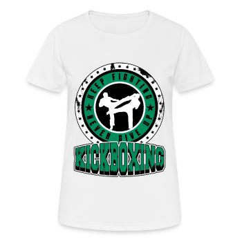 Kickboxing Kick Boxing Vintage Gift Idea - Women's Breathable T-Shirt - white - Front - AI Model Female 172 dark (172cm)