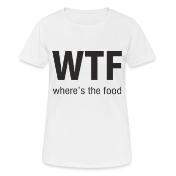 WTF - Frauen T-Shirt atmungsaktiv - Weiß - Vorne - AI Model Female 172 dark (172cm)