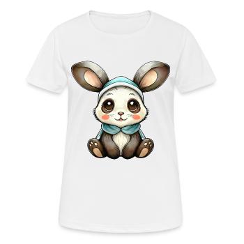 Kleines Kaninchen - Frauen T-Shirt atmungsaktiv - Weiß - Vorne - AI Model Female 172 dark (172cm)
