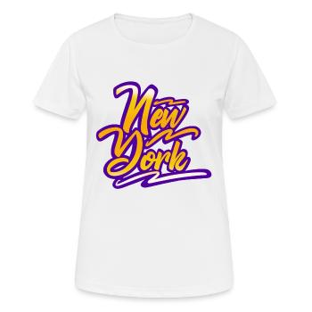 New York - Women's Breathable T-Shirt - white - Front - AI Model Female 172 dark (172cm)