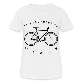 Bike Fixie Single Speed C'est mon fixie - T-shirt respirant Femme - blanc - Devant - AI Model Female 172 dark (172cm)
