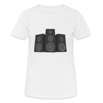 Speakers - Women's Breathable T-Shirt - white - Front - AI Model Female 172 dark (172cm)