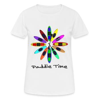 Clock Kayak 0005 - Frauen T-Shirt atmungsaktiv - Weiß - Vorne - AI Model Female 172 dark (172cm)
