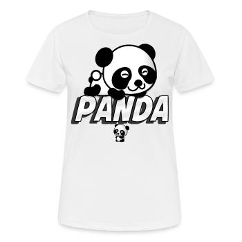 PANDA PANDA - Frauen T-Shirt atmungsaktiv - Weiß - Vorne - AI Model Female 172 dark (172cm)