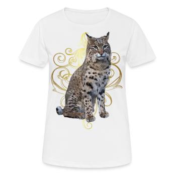 Luchs - Frauen T-Shirt atmungsaktiv - Weiß - Vorne - AI Model Female 172 dark (172cm)