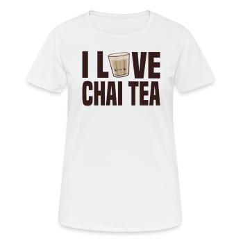 Chai-tee-latte - Frauen T-Shirt atmungsaktiv - Weiß - Vorne - AI Model Female 172 dark (172cm)