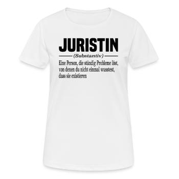Law Law studies State examination Lawyer Lawyer - Women's Breathable T-Shirt - white - Front - AI Model Female 172 dark (172cm)