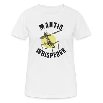 Gottesanbeterin Insektenliebhaber Fangschrecke - Frauen T-Shirt atmungsaktiv - Weiß - Vorne - AI Model Female 172 dark (172cm)