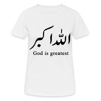 Allahu akbar - T-shirt respirant Femme - blanc - Devant - AI Model Female 172 dark (172cm)