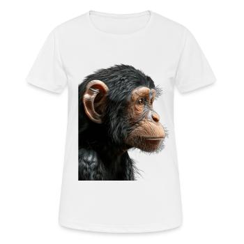 Singe - T-shirt respirant Femme - blanc - Devant - AI Model Female 172 dark (172cm)