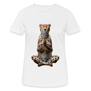 Guépard - T-shirt respirant Femme - blanc - Devant - AI Model Female 172 dark (172cm)