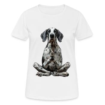 Deutsche Dogge - Frauen T-Shirt atmungsaktiv - Weiß - Vorne - AI Model Female 172 dark (172cm)