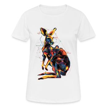 Kangourou - T-shirt respirant Femme - blanc - Devant - AI Model Female 172 dark (172cm)
