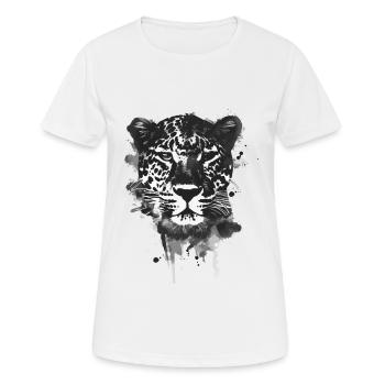 Leopard - Women's Breathable T-Shirt - white - Front - AI Model Female 172 dark (172cm)