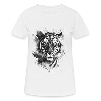 Tigre - T-shirt respirant Femme - blanc - Devant - AI Model Female 172 dark (172cm)