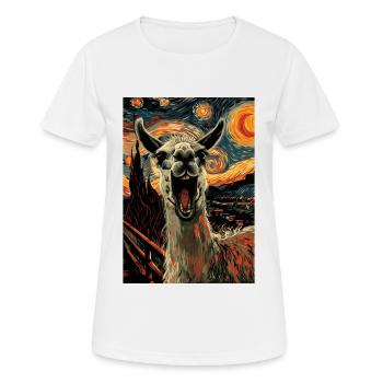 Lama - Women's Breathable T-Shirt - white - Front - AI Model Female 172 dark (172cm)
