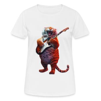 Tigre - T-shirt respirant Femme - blanc - Devant - AI Model Female 172 dark (172cm)