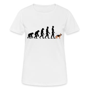 Berger allemand - T-shirt respirant Femme - blanc - Devant - AI Model Female 172 dark (172cm)
