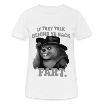 Biber - Frauen T-Shirt atmungsaktiv - Weiß - Vorne - AI Model Female 172 dark (172cm)