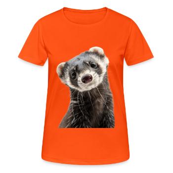 Ferret - Women's Breathable T-Shirt - neon orange - Front - AI Model Female 172 dark (172cm)