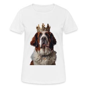 Bernhardiner - Frauen T-Shirt atmungsaktiv - Weiß - Vorne - AI Model Female 172 dark (172cm)