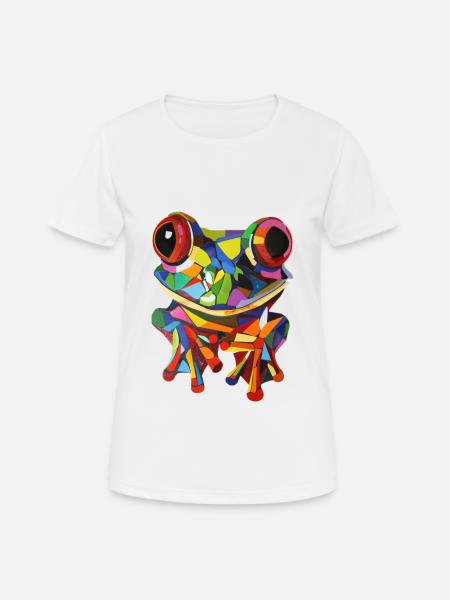 Frosch - Frauen T-Shirt atmungsaktiv - Weiß