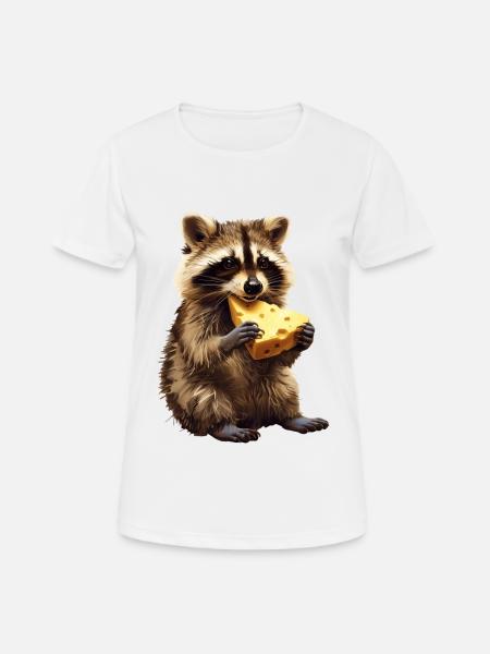 Waschbär - Frauen T-Shirt atmungsaktiv - Weiß