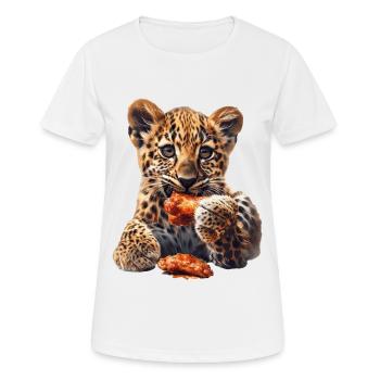 Leopard - Women's Breathable T-Shirt - white - Front - AI Model Female 172 dark (172cm)