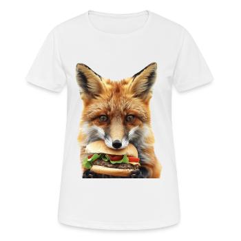 Fuchs - Frauen T-Shirt atmungsaktiv - Weiß - Vorne - AI Model Female 172 dark (172cm)