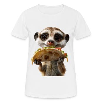Erdmännchen - Frauen T-Shirt atmungsaktiv - Weiß - Vorne - AI Model Female 172 dark (172cm)