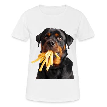 Rottweiler - T-shirt respirant Femme - blanc - Devant - AI Model Female 172 dark (172cm)