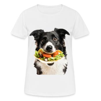 Border Collie - T-shirt respirant Femme - blanc - Devant - AI Model Female 172 dark (172cm)