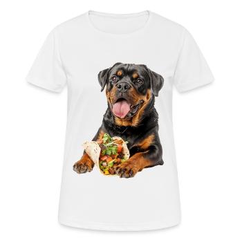 Rottweiler - T-shirt respirant Femme - blanc - Devant - AI Model Female 172 dark (172cm)