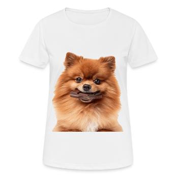 Dwarf spitz - Women's Breathable T-Shirt - white - Front - AI Model Female 172 dark (172cm)
