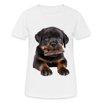 Rottweiler - Frauen T-Shirt atmungsaktiv - Weiß - Vorne - AI Model Female 172 dark (172cm)