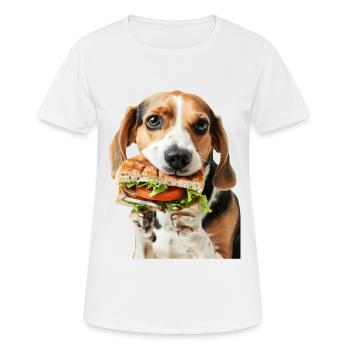 Beagle - Frauen T-Shirt atmungsaktiv - Weiß - Vorne - AI Model Female 172 dark (172cm)