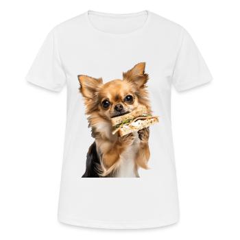 Chihuahua - Frauen T-Shirt atmungsaktiv - Weiß - Vorne - AI Model Female 172 dark (172cm)