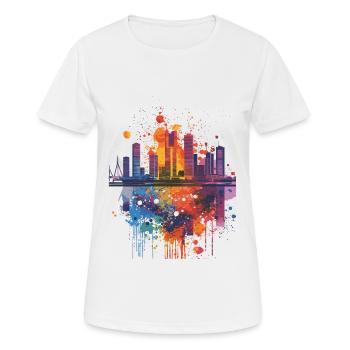 Rotterdam - T-shirt respirant Femme - blanc - Devant - AI Model Female 172 dark (172cm)