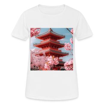Japan - Frauen T-Shirt atmungsaktiv - Weiß - Vorne - AI Model Female 172 dark (172cm)