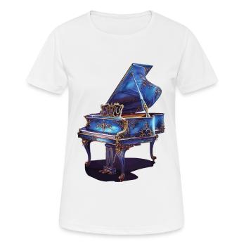 Piano - T-shirt respirant Femme - blanc - Devant - AI Model Female 172 dark (172cm)